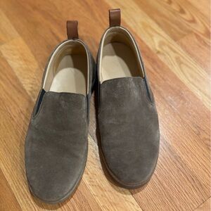Luca Lactae Hevea Men’s Slip on shoes.  Brown suede.  Size 111.5 men’s.
